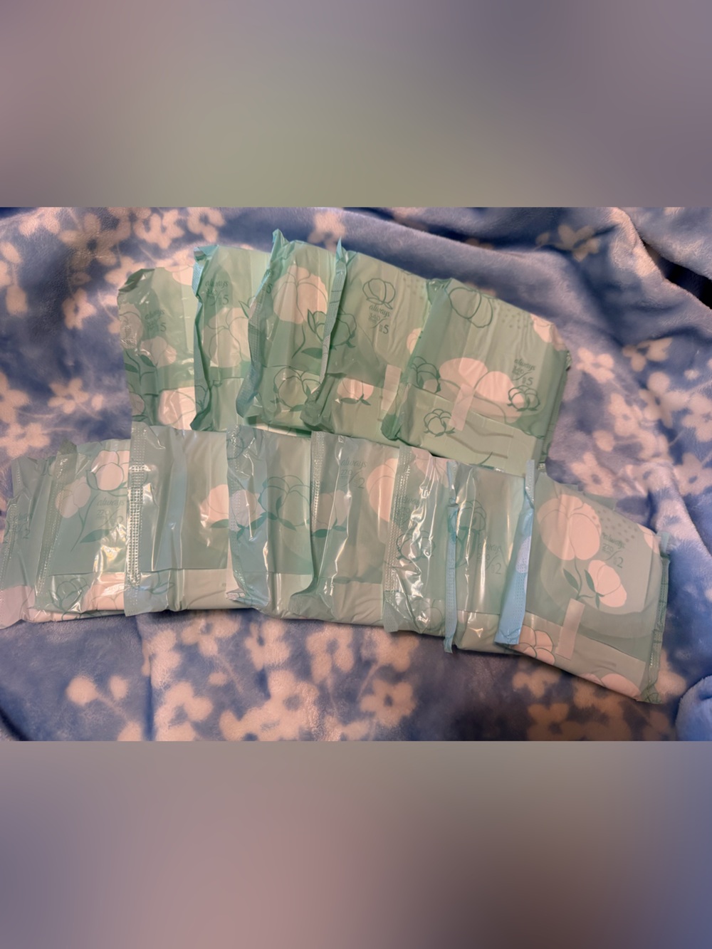 13 pads total Always Pure Cotton flexfoam various sizes